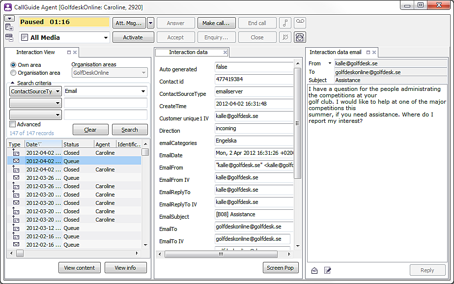 Four different support functions